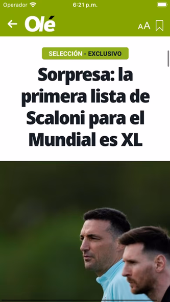 Olé: deportes 24hs Screenshot 2 - AppWisp.com Olé: deportes 24hs Screenshot 2 - AppWisp.com