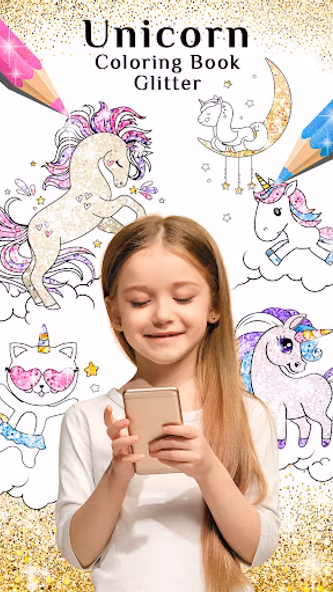 Unicorn Coloring Book Glitter Screenshot 1 - AppWisp.com Unicorn Coloring Book Glitter Screenshot 1 - AppWisp.com