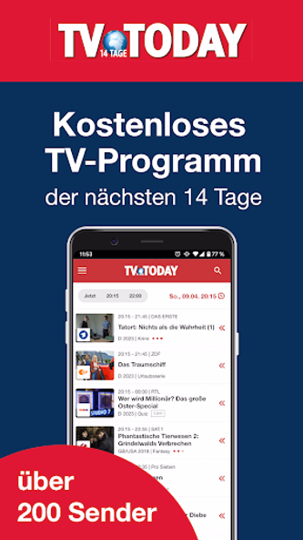 TV Today - TV Programm Screenshot 1 - AppWisp.com TV Today - TV Programm Screenshot 1 - AppWisp.com