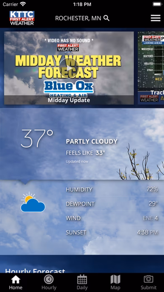 KTTC First Alert Weather Screenshot 1 - AppWisp.com KTTC First Alert Weather Screenshot 1 - AppWisp.com