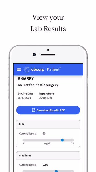 Labcorp | Patient Screenshot 1 - AppWisp.com Labcorp | Patient Screenshot 1 - AppWisp.com