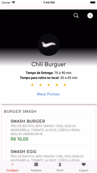 ChiliBurguer Hamburgueria Screenshot 1 - AppWisp.com ChiliBurguer Hamburgueria Screenshot 1 - AppWisp.com