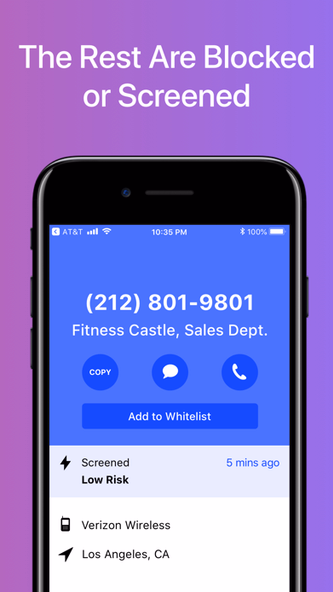 Firewall - Spam Call Blocker Screenshot 3 - AppWisp.com Firewall - Spam Call Blocker Screenshot 3 - AppWisp.com