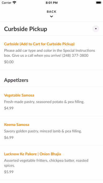Rangoli Indian Cuisine Screenshot 3 - AppWisp.com Rangoli Indian Cuisine Screenshot 3 - AppWisp.com