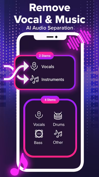 Vocal Remover: AI Music Editor Screenshot 1 - AppWisp.com Vocal Remover: AI Music Editor Screenshot 1 - AppWisp.com