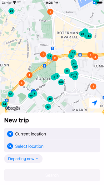 Vedu - Tallinn Transport Screenshot 1 - AppWisp.com Vedu - Tallinn Transport Screenshot 1 - AppWisp.com