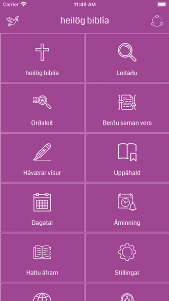 Icelandic Bible Screenshot 2 - AppWisp.com Icelandic Bible Screenshot 2 - AppWisp.com