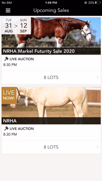 NRHA Futurity Sales Screenshot 1 - AppWisp.com NRHA Futurity Sales Screenshot 1 - AppWisp.com