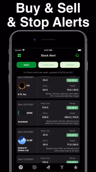 Stocks Alert - Stock Screener Screenshot 1 - AppWisp.com Stocks Alert - Stock Screener Screenshot 1 - AppWisp.com