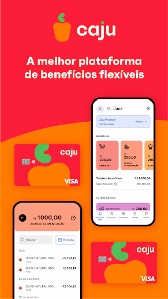 Caju - Benefícios por inteiro Screenshot 1 - AppWisp.com Caju - Benefícios por inteiro Screenshot 1 - AppWisp.com