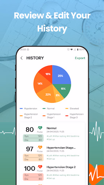 Blood Pressure Tracker: Bp Log Screenshot 3 - AppWisp.com Blood Pressure Tracker: Bp Log Screenshot 3 - AppWisp.com
