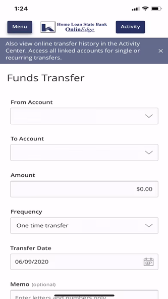 Home Loan State Bank MobilEDGE Screenshot 3 - AppWisp.com Home Loan State Bank MobilEDGE Screenshot 3 - AppWisp.com