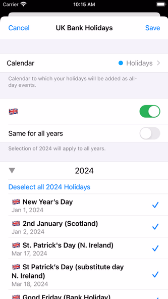 UK Holidays Screenshot 2 - AppWisp.com UK Holidays Screenshot 2 - AppWisp.com