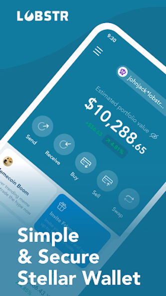 LOBSTR Wallet. Buy Stellar XLM Screenshot 1 - AppWisp.com LOBSTR Wallet. Buy Stellar XLM Screenshot 1 - AppWisp.com