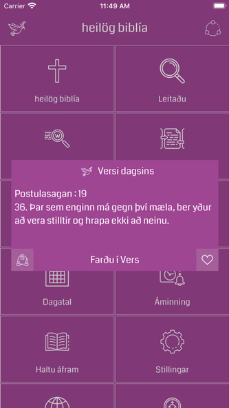 Icelandic Bible Screenshot 3 - AppWisp.com Icelandic Bible Screenshot 3 - AppWisp.com