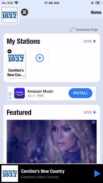 Country 103.7 Screenshot 1 - AppWisp.com Country 103.7 Screenshot 1 - AppWisp.com
