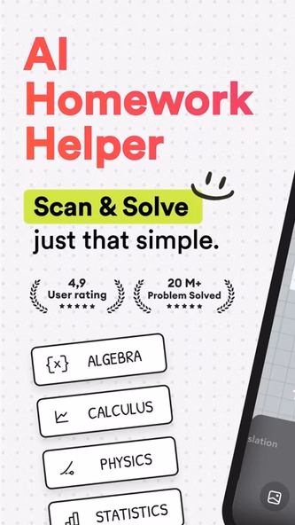 AI Homework Helper・Math Solver Screenshot 1 - AppWisp.com AI Homework Helper・Math Solver Screenshot 1 - AppWisp.com