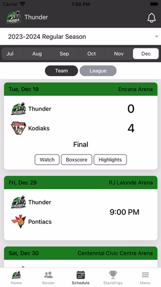 Drayton Valley Thunder AJHL Screenshot 3 - AppWisp.com