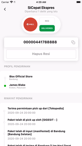 Kiriman: Cek Resi & Ongkir Screenshot 2 - AppWisp.com Kiriman: Cek Resi & Ongkir Screenshot 2 - AppWisp.com