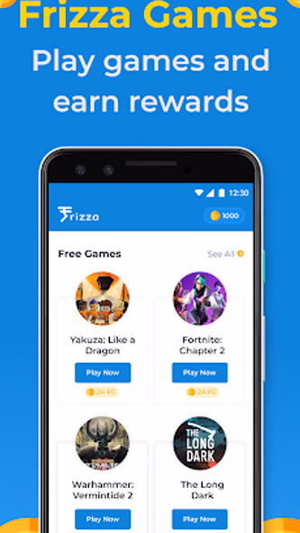 Money earning app Frizza Screenshot 1 - AppWisp.com Money earning app Frizza Screenshot 1 - AppWisp.com
