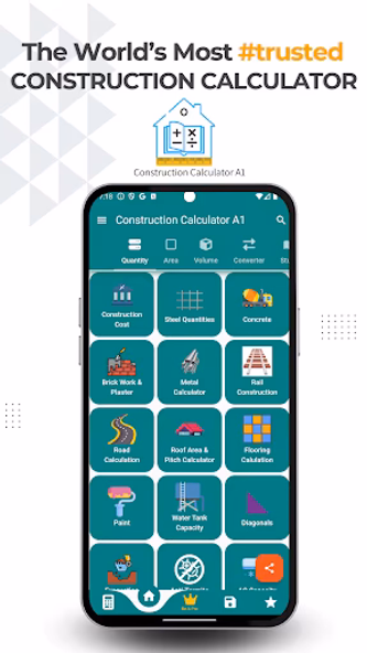 Construction Calculator A1 Screenshot 1 - AppWisp.com Construction Calculator A1 Screenshot 1 - AppWisp.com