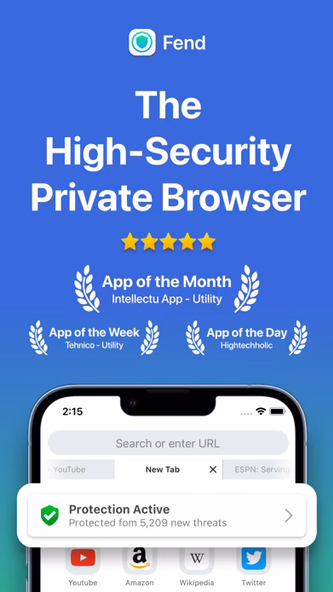Fend: Private Browser Screenshot 1 - AppWisp.com Fend: Private Browser Screenshot 1 - AppWisp.com