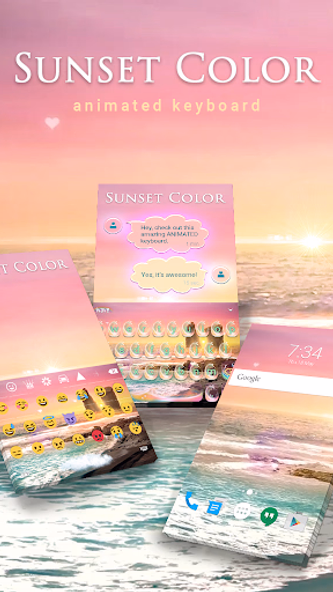 Sunset Color Animated Keyboard Screenshot 1 - AppWisp.com Sunset Color Animated Keyboard Screenshot 1 - AppWisp.com
