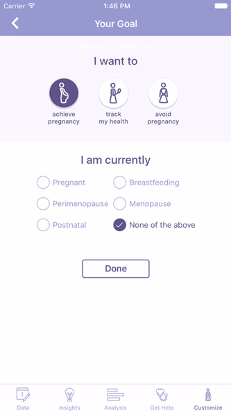 FEMM Period Ovulation Tracker Screenshot 1 - AppWisp.com FEMM Period Ovulation Tracker Screenshot 1 - AppWisp.com