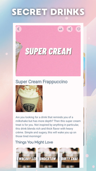 Secret Menu for Starbucks VIPs Screenshot 4 - AppWisp.com Secret Menu for Starbucks VIPs Screenshot 4 - AppWisp.com