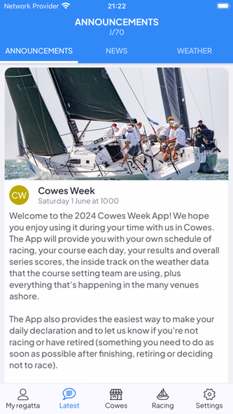 Cowes Week Screenshot 4 - AppWisp.com Cowes Week Screenshot 4 - AppWisp.com