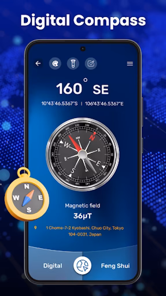Compass App: Accurate Compass Screenshot 1 - AppWisp.com Compass App: Accurate Compass Screenshot 1 - AppWisp.com