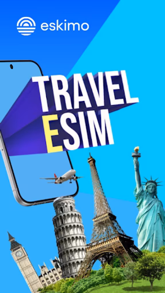 Eskimo: eSIM Travel Internet Screenshot 1 - AppWisp.com Eskimo: eSIM Travel Internet Screenshot 1 - AppWisp.com