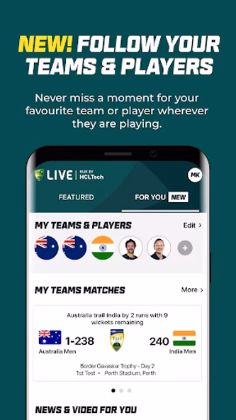 Cricket Australia Live Screenshot 2 - AppWisp.com Cricket Australia Live Screenshot 2 - AppWisp.com