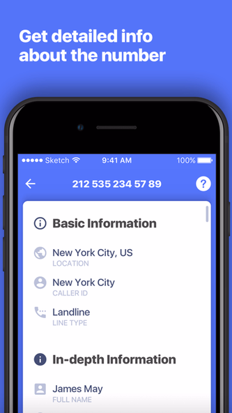 Number Finder: True Caller ID Screenshot 2 - AppWisp.com Number Finder: True Caller ID Screenshot 2 - AppWisp.com
