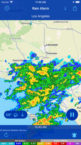 Rain Alarm Live Weather Radar Screenshot 2 - AppWisp.com Rain Alarm Live Weather Radar Screenshot 2 - AppWisp.com