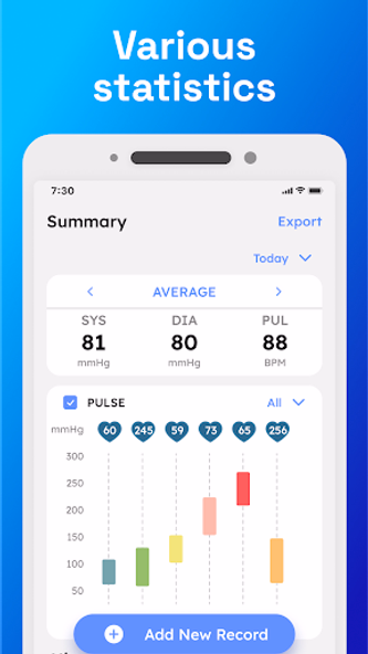 Blood Pressure Monitor App Screenshot 2 - AppWisp.com Blood Pressure Monitor App Screenshot 2 - AppWisp.com