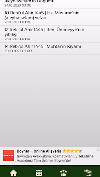 Ehlibeyt Takvimi Screenshot 4 - AppWisp.com Ehlibeyt Takvimi Screenshot 4 - AppWisp.com