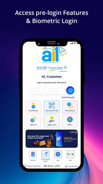 Canara ai1- Mobile Banking App Screenshot 1 - AppWisp.com