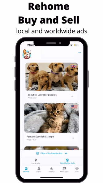 Pets Home: Buy & Sell Pets Screenshot 1 - AppWisp.com Pets Home: Buy & Sell Pets Screenshot 1 - AppWisp.com