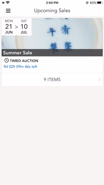 Stunning Arts Auction Mobile Screenshot 1 - AppWisp.com Stunning Arts Auction Mobile Screenshot 1 - AppWisp.com