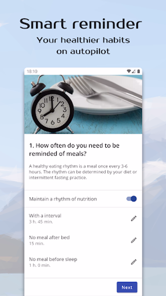 Meal reminder & drink water Screenshot 3 - AppWisp.com Meal reminder & drink water Screenshot 3 - AppWisp.com