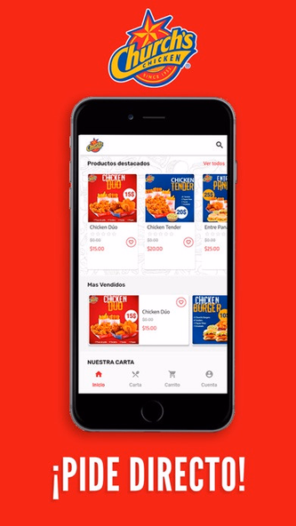 Church´s Chicken Screenshot 1 - AppWisp.com Church´s Chicken Screenshot 1 - AppWisp.com