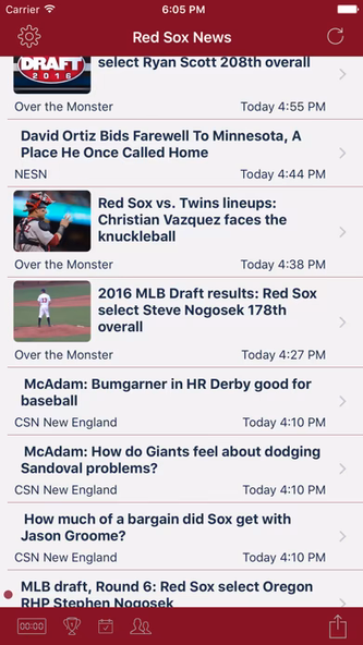 Boston Baseball - Sox edition Screenshot 1 - AppWisp.com Boston Baseball - Sox edition Screenshot 1 - AppWisp.com