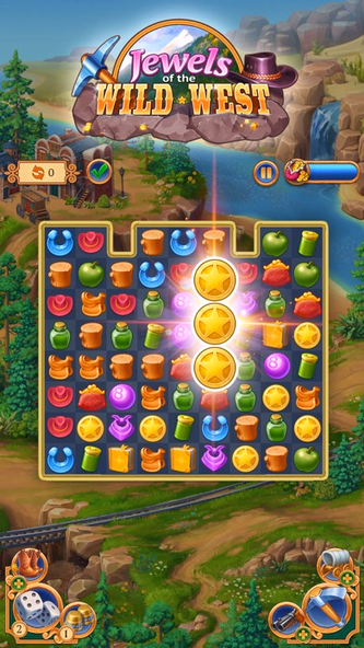 Jewels of the Wild West: Match Screenshot 1 - AppWisp.com Jewels of the Wild West: Match Screenshot 1 - AppWisp.com