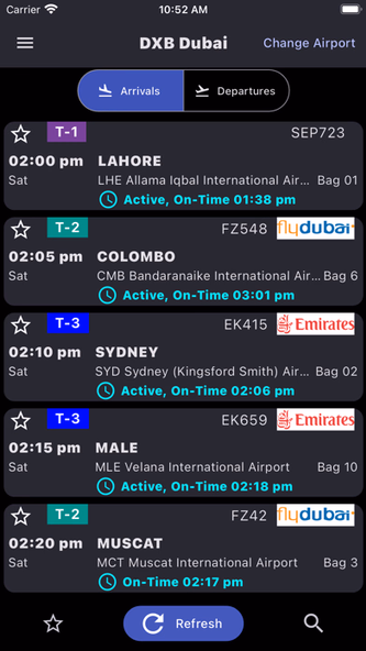 Dubai Airport: Flight Info Screenshot 1 - AppWisp.com