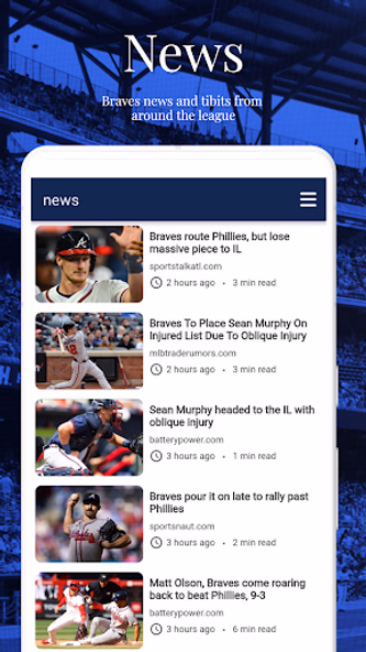 Atlanta Baseball Screenshot 1 - AppWisp.com Atlanta Baseball Screenshot 1 - AppWisp.com