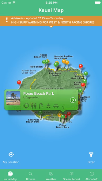 Kauai Beach Guide Screenshot 3 - AppWisp.com Kauai Beach Guide Screenshot 3 - AppWisp.com