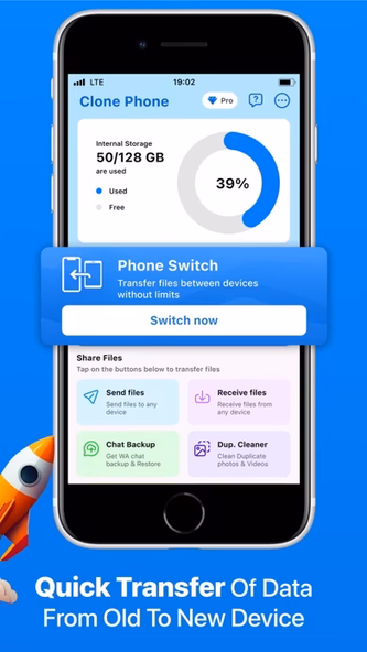 Smart Switch - Phone Clone Screenshot 1 - AppWisp.com Smart Switch - Phone Clone Screenshot 1 - AppWisp.com