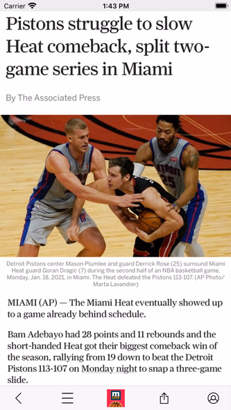 MLive: Detroit Pistons News Screenshot 2 - AppWisp.com MLive: Detroit Pistons News Screenshot 2 - AppWisp.com