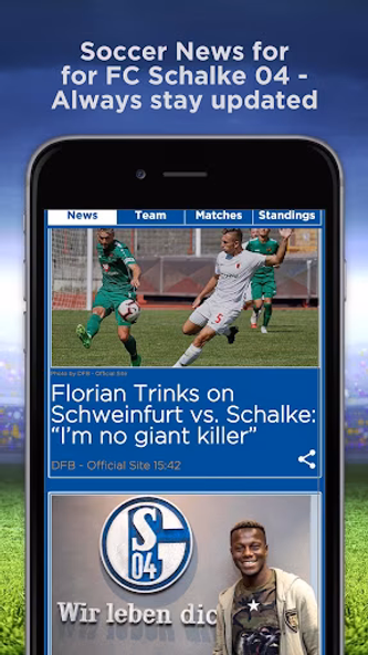 Soccer News for Die Knappen & Screenshot 1 - AppWisp.com Soccer News for Die Knappen & Screenshot 1 - AppWisp.com